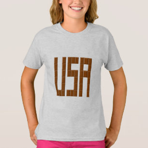Camiseta Chicas T-Shirt ash USA CHOCOLATE