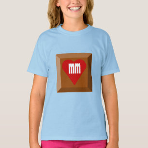 Camiseta Chicas T-Shirt azul AMOR CHOCOLATE
