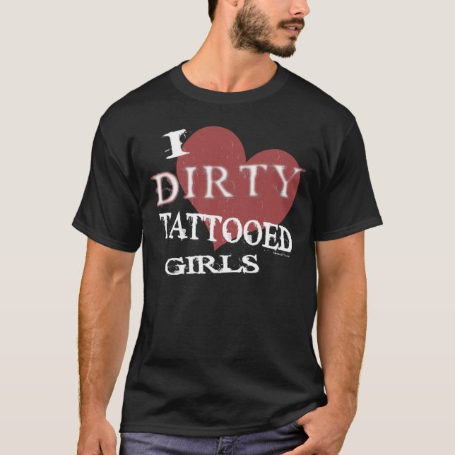 Camiseta Chicas tatuados sucios (oscuros) (Anverso)