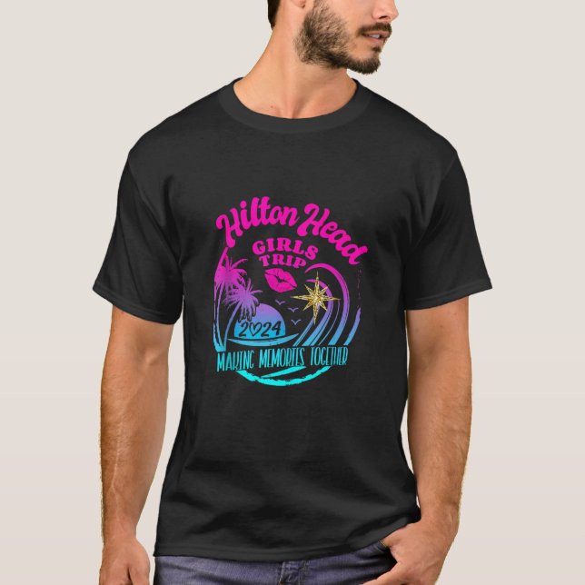 Camiseta Chicas Trip Hilton Head 2024 Womens Weekend Birthd (Anverso)