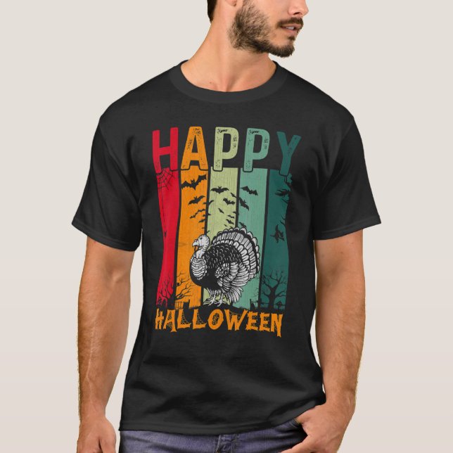 Camiseta Chicas turcos Niños estilo retro Cena de Halloween (Anverso)