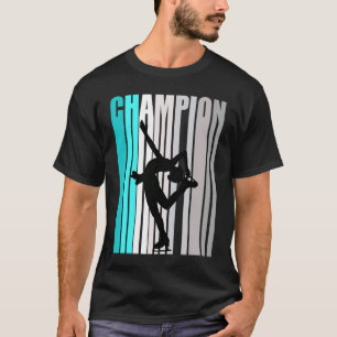 Camiseta Chicas Turquesa Campeón de Patinaje Hielo T