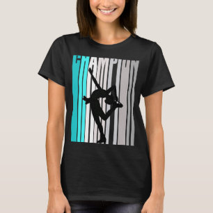 Camiseta Chicas Turquesa Campeón de Patinaje Hielo T