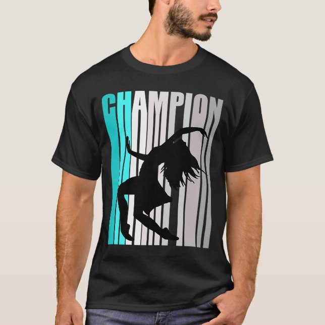 Camiseta Chicas Turquesa campeona de danza musical (Anverso)