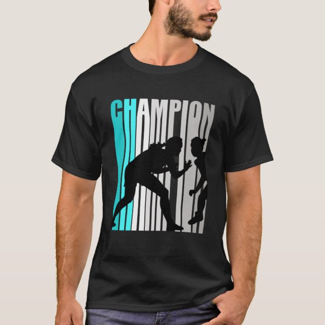 Camiseta Chicas Turquoise Wrestling Campeón Equipo de Lucha (Anverso)