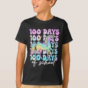 Camiseta Chicas Unicornio 100 Días De Escuela 100º Día De C