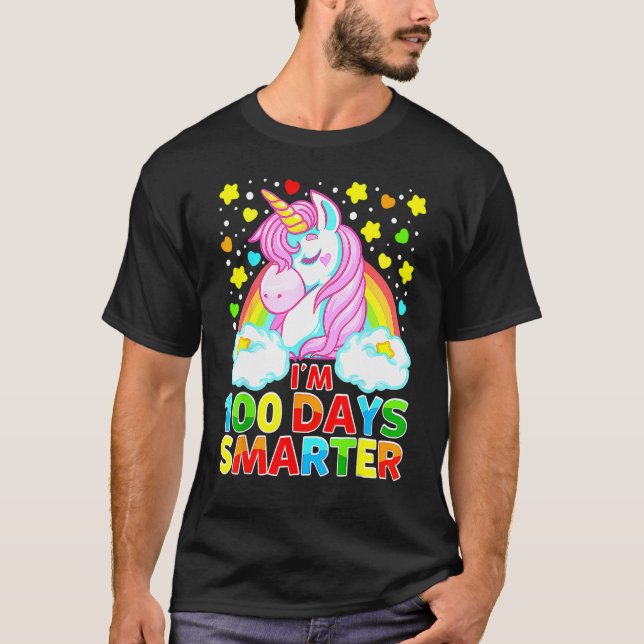 Camiseta Chicas Unicornio 100 Días Más Inteligentes Profeso (Anverso)