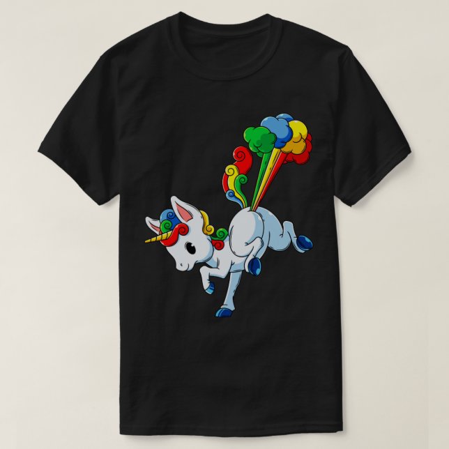 Camiseta Chicas Unicornios Fart Rainbow Magic Wo (Diseño del anverso)