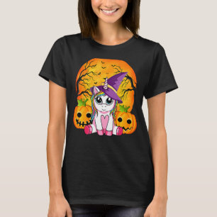 Camiseta Chicas unicornios retro de Halloween maldición 2