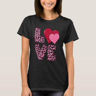 Camiseta Chicas Valentine Love Leopard Pink Leopard Arrow M