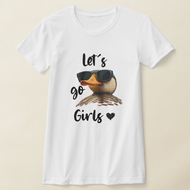 Camiseta Chicas Vamos Corazón Pato Divertido Que Lleva Gafa (Distribución)