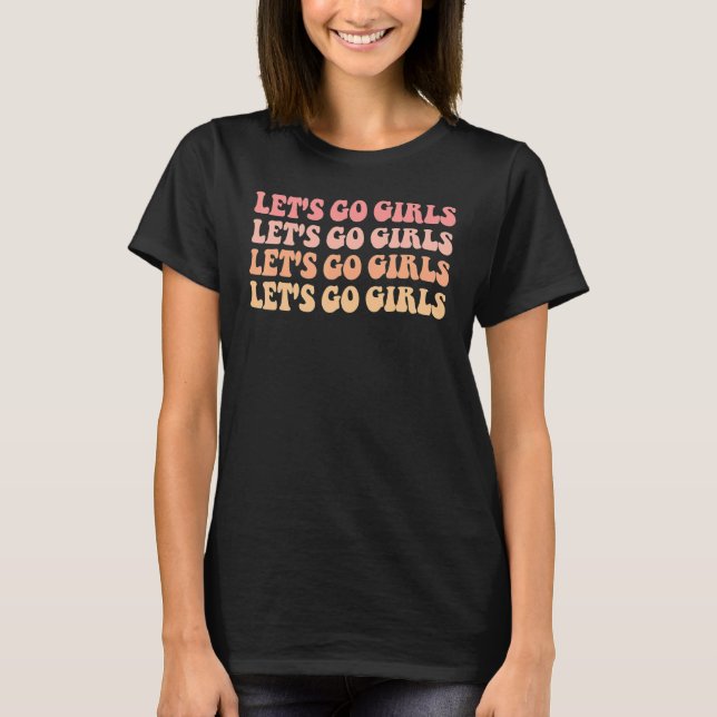Camiseta Chicas Vamos Fiesta de Soltera Retro Novia (Anverso)