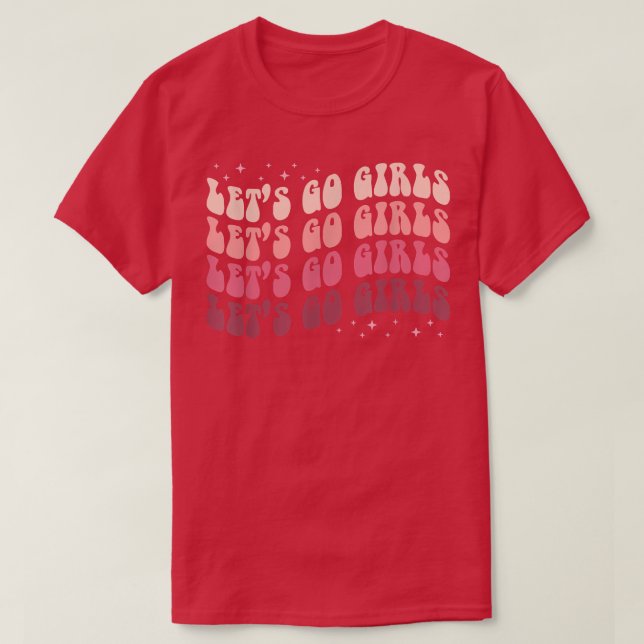 Camiseta Chicas Vamos Retro Fiesta de Despedida de Soltera  (Diseño del anverso)