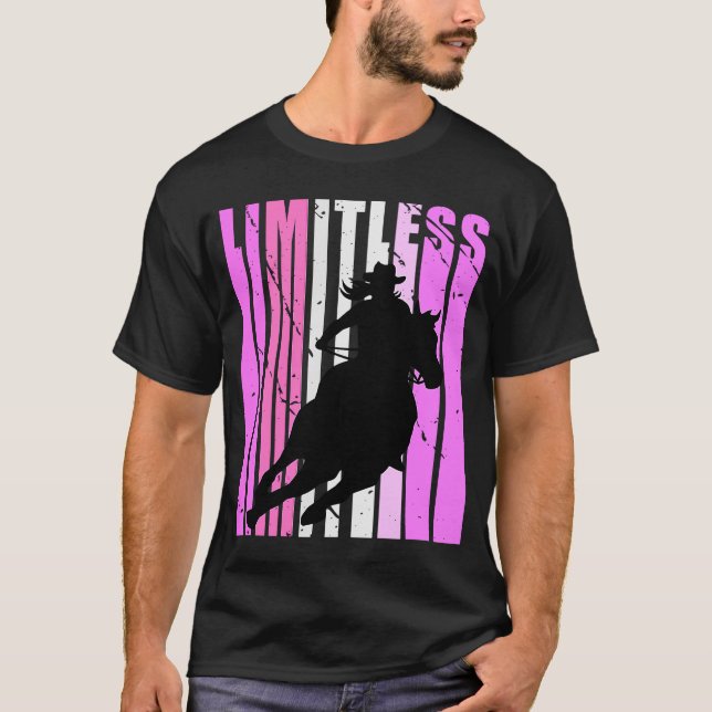 Camiseta Chicas Vaqueras Imitas Carreras Rodeo-Barril Raza  (Anverso)