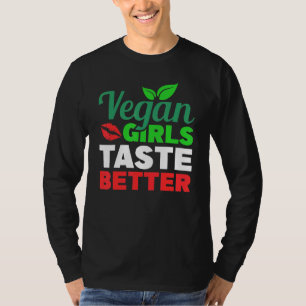 Camiseta Chicas veganos degustan mejor salud vegetariana