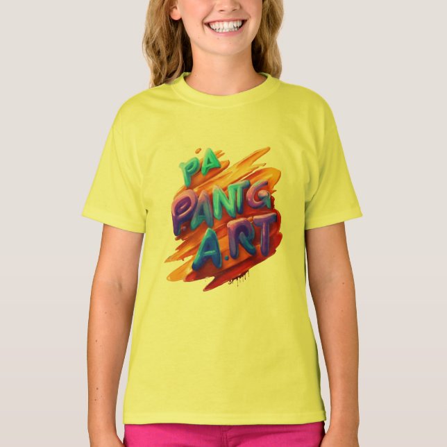 Camiseta Chicas Vestir Chicas de arte de PA PANTG Niños Cam (Anverso)