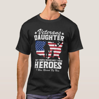 Camiseta Chicas Veteranos Día Veteranos Hija Mi Papá Es Un