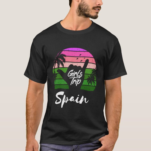 Camiseta Chicas viajan a España de vacaciones (Anverso)
