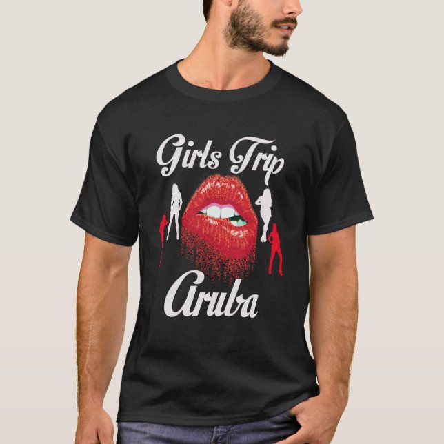 Camiseta Chicas viajan a la brigada Bachelorette Chica Arub (Anverso)