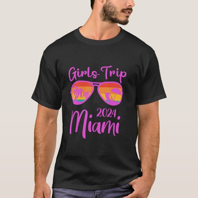 Camiseta Chicas viajan a Miami 2024 por partido de cumpleañ (Anverso)