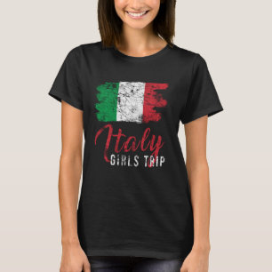 Camiseta Chicas viajan bandera de Italia retro coincidiendo