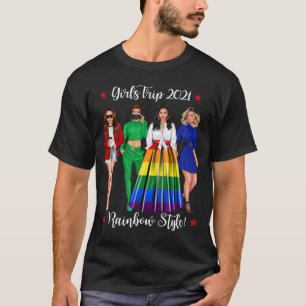 Camiseta Chicas viajan de vacaciones LGBTQ Gay Lesbiana Hen