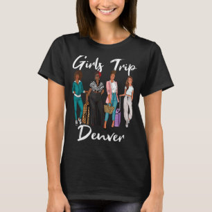 Camiseta Chicas Viajan Denver Para Vacaciones Negros De Mel