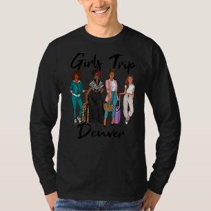 Camiseta Chicas Viajan Denver Para Vacaciones Negros De Mel