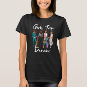 Camiseta Chicas Viajan Denver Para Vacaciones Negros De Mel
