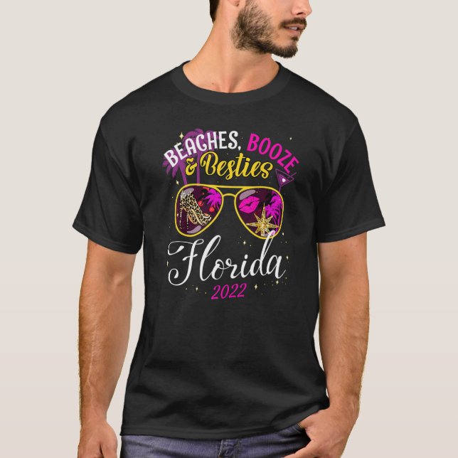 Camiseta Chicas Viajan Por Florida 2022 Amigo Playas Booze  (Anverso)