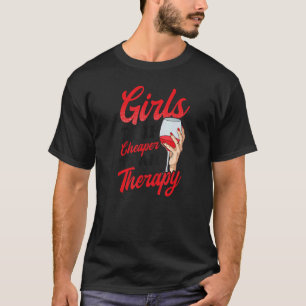 Camiseta Chicas viajan por vino más barato diciendo