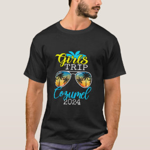 Camiseta Chicas Viaje Cozumel 2024 Beach Womens Fin de Sema