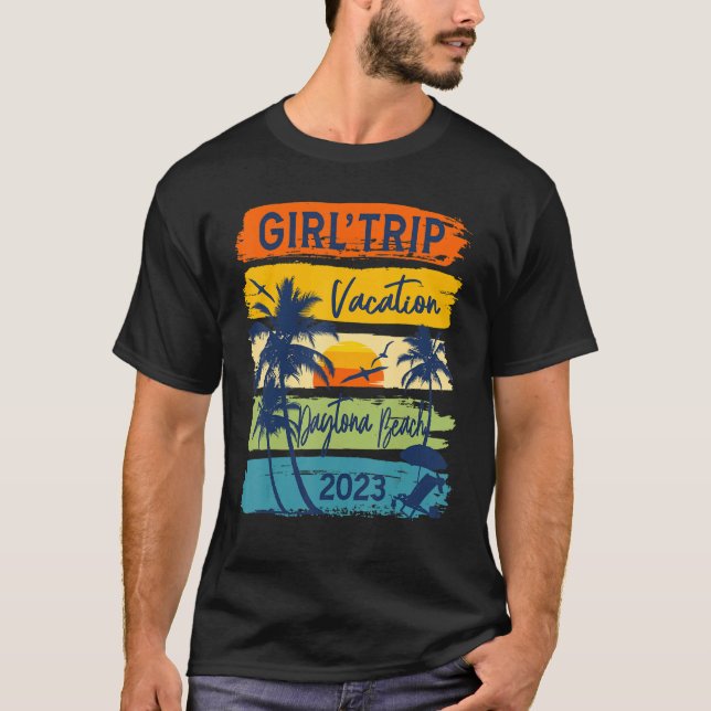 Camiseta Chicas Viaje Daytona Beach Florida 2023 Chicas Cut (Anverso)