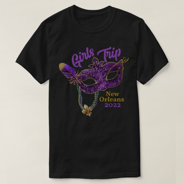 Camiseta Chicas Viaje Mardi Gras 2022 Nueva Orleans Despedi (Diseño del anverso)