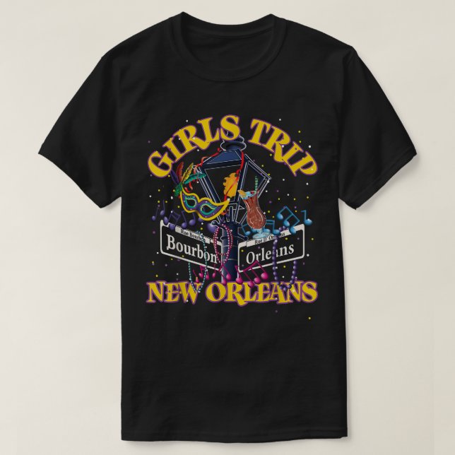 Camiseta Chicas Viaje Nueva Orleans Novia Despedida de Solt (Diseño del anverso)