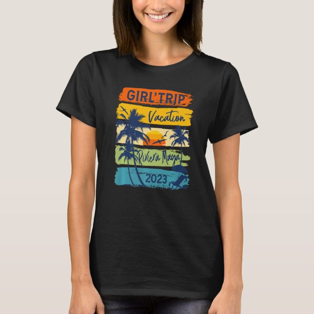 Camiseta Chicas Viaje Riviera Maya México 2023 Chicas Cute  (Anverso)