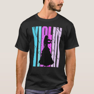 Camiseta Chicas Violín Silhouette Hija Violinista