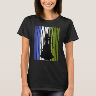 Camiseta Chicas Violinista Violín Verde Azul Molestias Vint