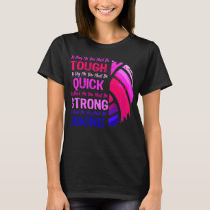 Camiseta Chicas Voleibol Diseño Rosa Cita Divertida Los ado