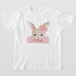Camiseta Chicas Watercolor Pink Easter Bunny
