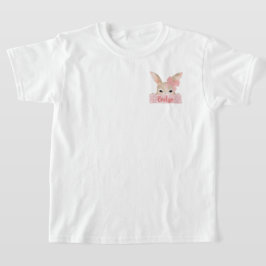 Camiseta Chicas Watercolor Pocket Pink Easter Bunny