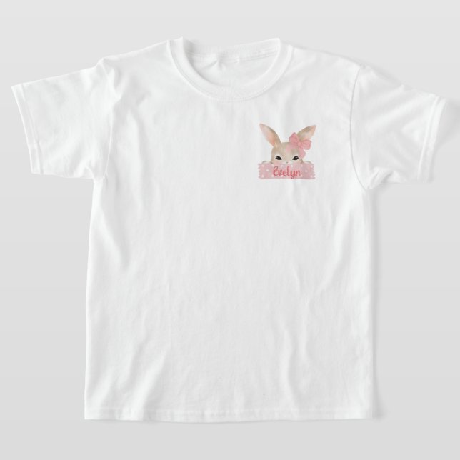 Camiseta Chicas Watercolor Pocket Pink Easter Bunny (Distribución)