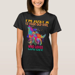 Camiseta Chicas Wolf: Soy apenas un Chica de 12 años Cumple