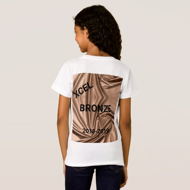 Camiseta Chicas Xcel Bronze Personalizado de gimnasia camis (Reverso completo)