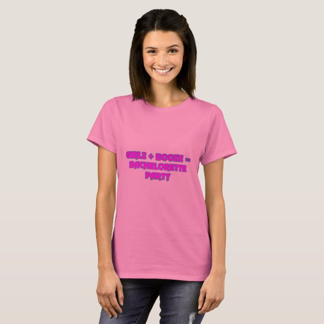 Camiseta Chicas y booze hacen una fiesta de soltera (Anverso completo)