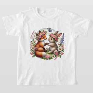 Camiseta Chicas zorro conejito del bosque lindas