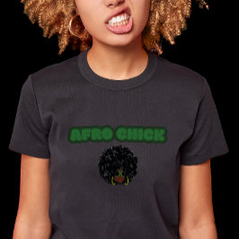 Camiseta Chick Afro - Bella negra+Canvas para mujeres delga