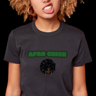 Camiseta Chick Afro - Bella negra+Canvas para mujeres delga