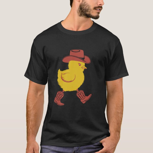 Camiseta Chick Cowboy Gorra y Boots Funny Farm Animal Lover (Anverso)