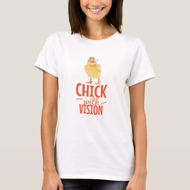 Camiseta Chick Cuaderno Con Gafas - Chick Con Visión (Anverso)